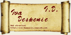 Iva Despenić vizit kartica